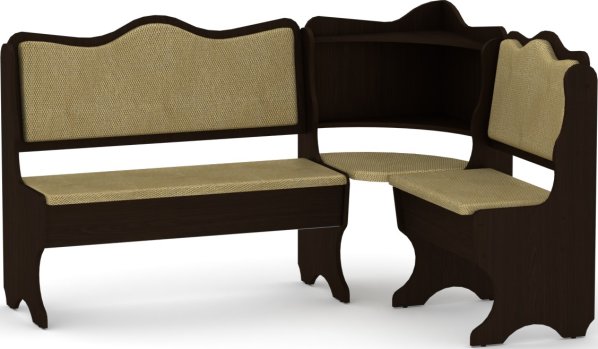 Rohová lavice DAKAR wenge vinyl bronz