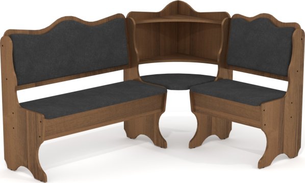 Rohová lavice DAKAR wenge vinyl bronz