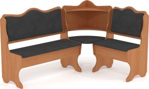 Rohová lavice DAKAR wenge vinyl bronz