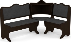 Rohová lavice DAKAR wenge vinyl bronz