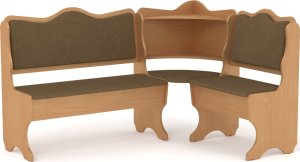 Rohová lavice DAKAR wenge vinyl bronz