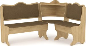 Rohová lavice DAKAR wenge vinyl bronz