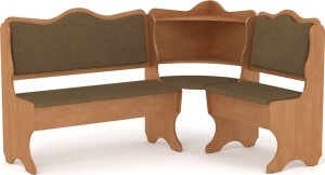 Rohová lavice DAKAR wenge vinyl bronz