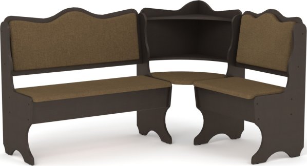 Rohová lavice DAKAR wenge vinyl bronz
