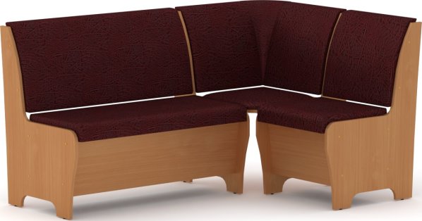 Rohová lavice TUNIS buk, vinyl bordó