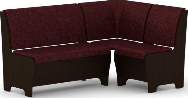 Rohová lavice TUNIS wenge, vinyl bordó