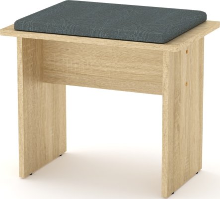 Taburet T-7 ABS sonoma, Vinyl šedá