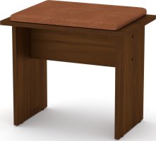 Taburet T-7 ABS ořech, Vinyl červená