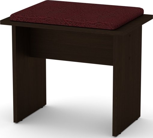 Taburet T-7 ABS wenge, Vinyl bordó