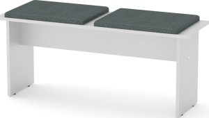Taburet T-8 ABS bílá, Vinyl šedá