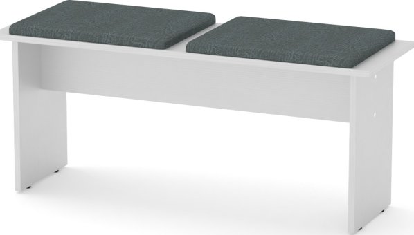 Taburet T-8 ABS bílá, Vinyl šedá