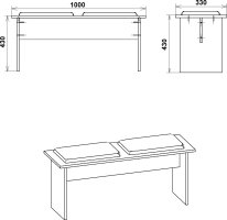 Taburet T-8 ABS buk, Toronto brown