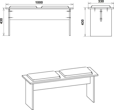 Taburet T-8 ABS ořech, Vinyl bronz