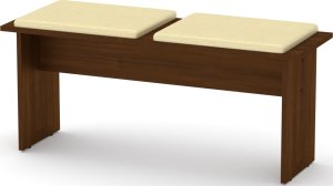 Taburet T-8 ABS ořech, Vinyl slonová kost