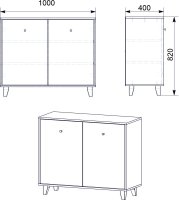 Komoda NORD 2D buk