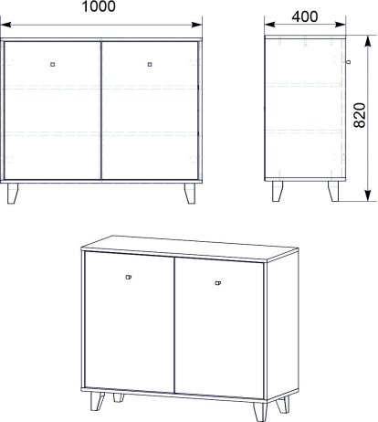 Komoda NORD 2D ořech