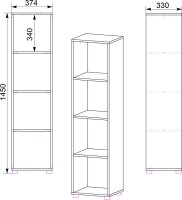 Policový regál RKS-23 wenge