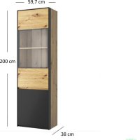 Vysoká vitrína BOSCO 1D1W