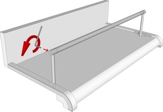 Zábrana truhlíku do okapničky pr.12mm/1200mm