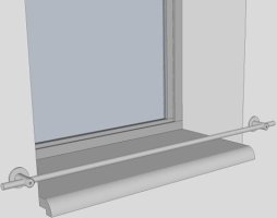 Zábrana truhlíku na fasádu pr.20mm/2500mm