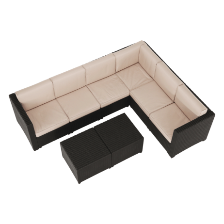 Zahradní ratanový set Pillar