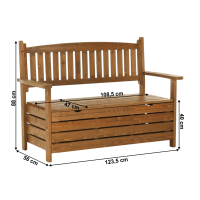 Hnědá zahradní lavička Wood