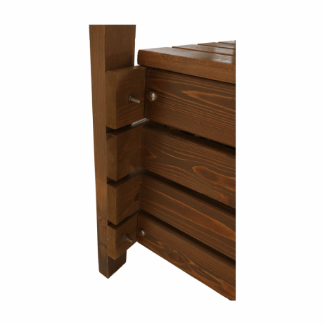 Hnědá zahradní lavička Wood