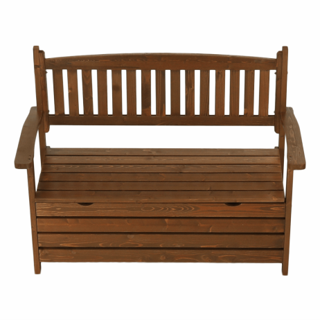 Hnědá zahradní lavička Wood
