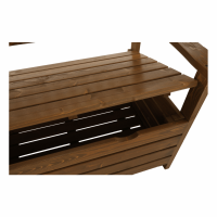 Hnědá zahradní lavička Wood