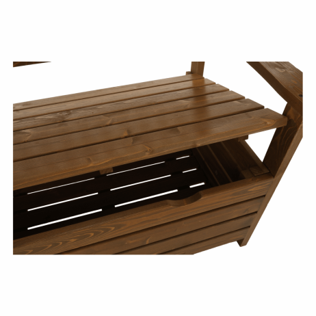 Hnědá zahradní lavička Wood
