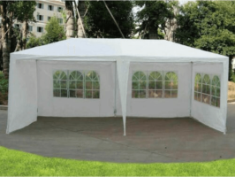 Bílý zahradní stan Party 3x6 m