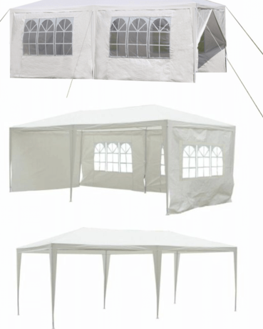 Bílý zahradní stan Party 3x6 m