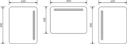 Zaoblené LED zrcadlo do koupelny 800x600mm