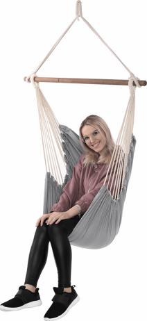 Závěsné houpací křeslo Cozyz šedá