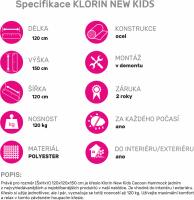 Závěsné houpací křeslo Kids světle šedá