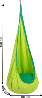 Závěsné houpací křeslo Egg Green