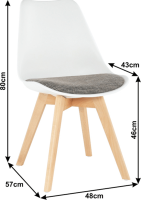 Židle Rangements, bílá / hnědá