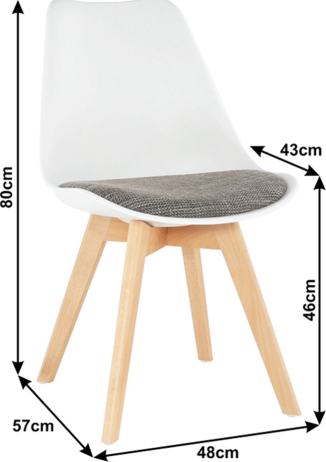 Židle Rangements, bílá / hnědá