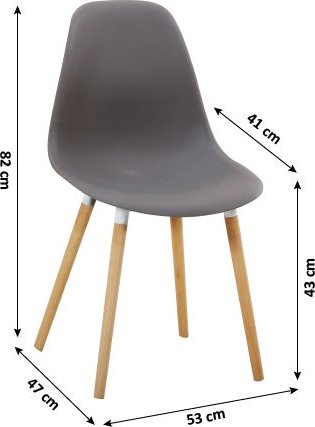 Židle, šedá plast / buk, KALISA