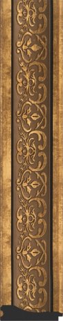 Zrcadlo v rámu, bronzový monogram