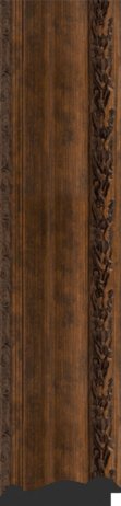 Zrcadlo v rámu, patinovaný bronzový ornament 120 mm