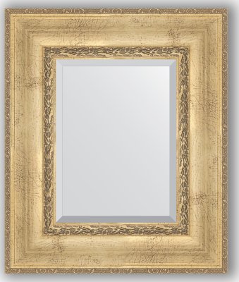 Zrcadlo v rámu, patinovaný stříbrný ornament 120 mm