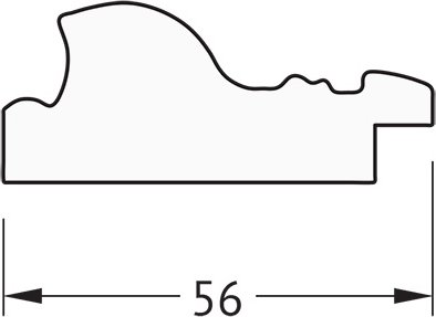 Zrcadlo v rámu, patinovaný stříbrný ornament 56 mm