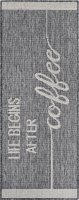 Běhoun Cucina Life Begins After Coffee 105627 Grey Cream