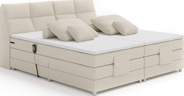 Béžová polohovací postel Chaire Boxspring 160x200 cm