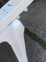 Bílé plastové polohovací lehátko Fisso4 II. jakost