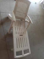 Bílé polohovací lehátko Zircone 2 II.jakost
