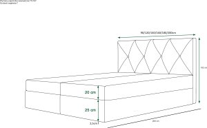 Boxspringová postel ALTEA Monolith-92 180x200 cm