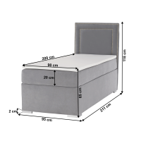 Boxspringová postel Plaplay 90x200 pravá