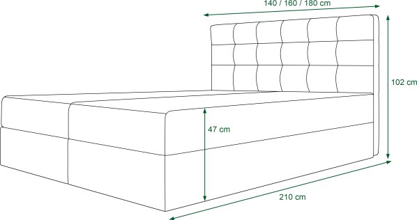 Boxspringová postel FADO2 Cosmic-100 180x200 cm